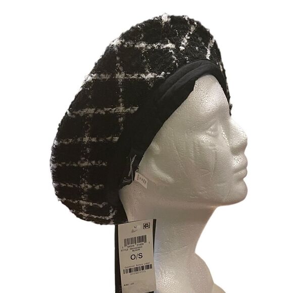 NWT INC International Concepts bucket hat white black plaid - Picture 3 of 6